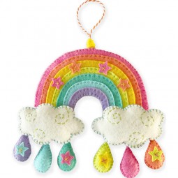 Kit de feutrines - Pendentif arc en ciel magique