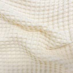 Tissu nid d'abeille géant écru