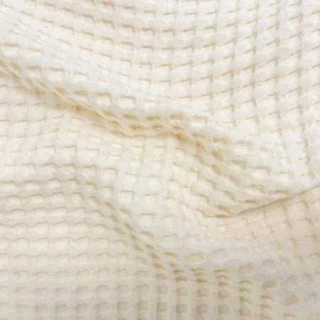 Tissu nid d'abeille géant écru