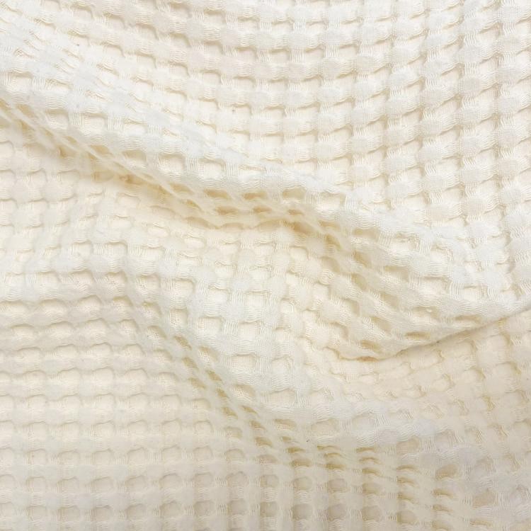 Tissu nid d'abeille géant écru