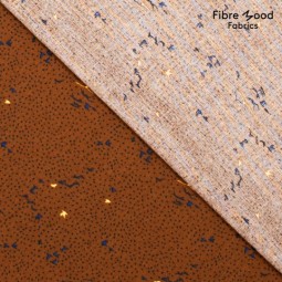 Tissu viscose coton - Fibremood - Constella marron