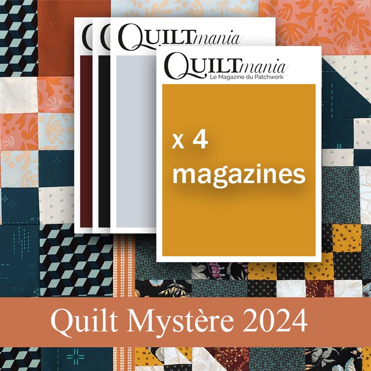 Quilt mystère 2024 Sampler de Quiltmania - Les 4 magazines Quiltmania n°159 à 162