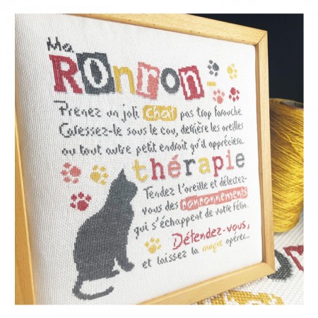Fiche de broderie Lilipoints - Ma ronron thérapie