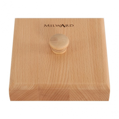 Point de presse en bois et clapper Milward carré 15 x 15 cm