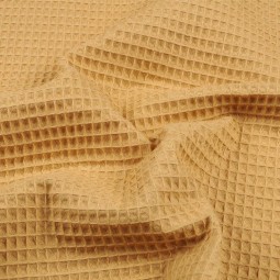 Tissu nid d'abeille - Camel