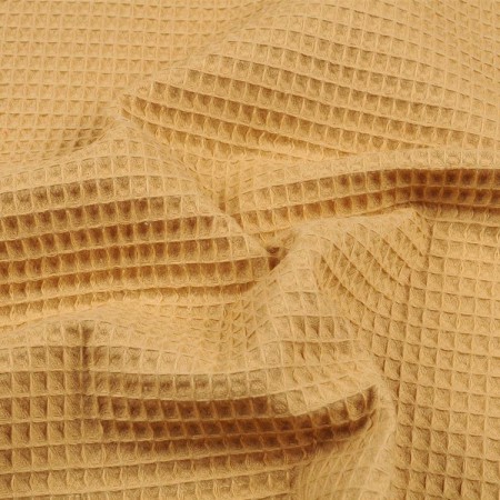Tissu nid d'abeille - Camel