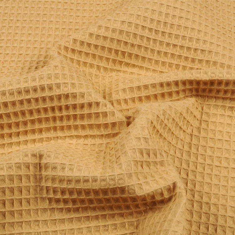 Tissu nid d'abeille - Camel