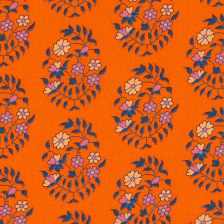 Tissu Petit pan - Shalin orange