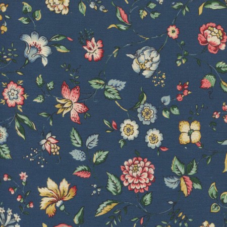 Tissu Petra Prins - Dutch Heritage - Spring garden dark blue