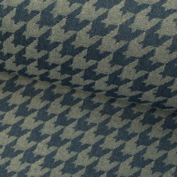 Tissu jean - Pied de coq