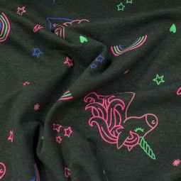 Tissu jersey - Licorne