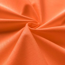 Tissu coton uni - Mandarine