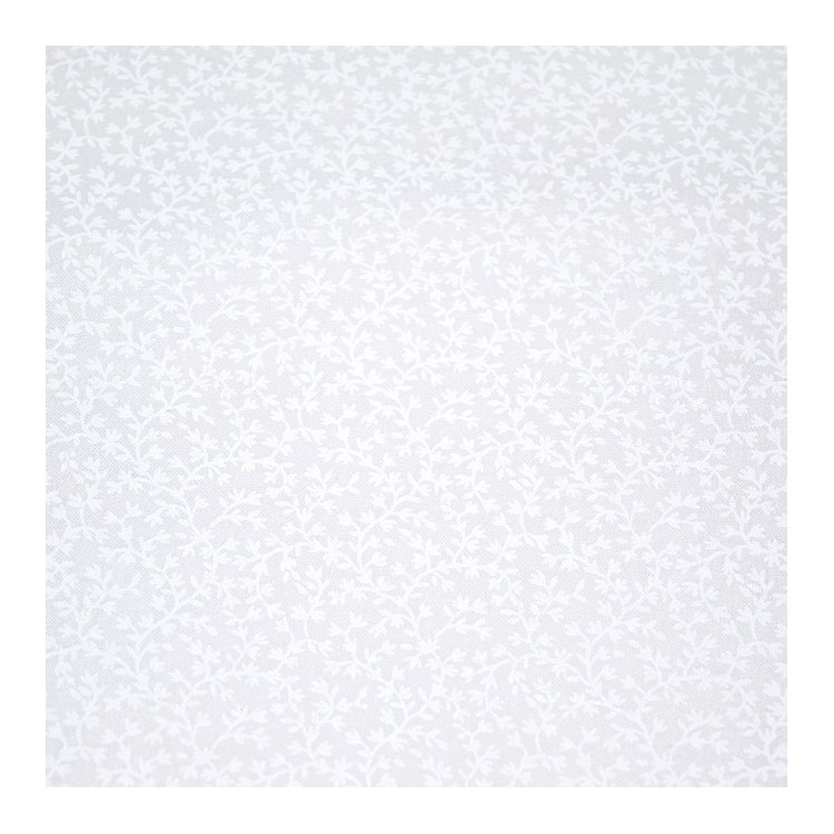 Tissu faux uni - Ton sur ton blanc branche