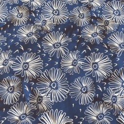 Tissu - Batik Flower blue