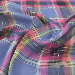 Tissu voile de coton - Carreaux Eudes