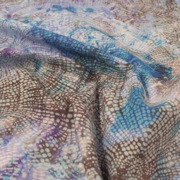 Tissu - Batik coquillage violet