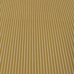Tissu coton - fines rayures jaune