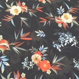 Tissu Viscose - Kimono noir