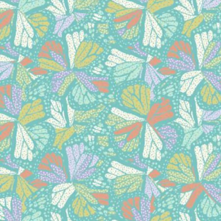 Tissu voile de coton - Tulipe vert d'eau Tissu voile de coton - Tulipe vert d'eau
