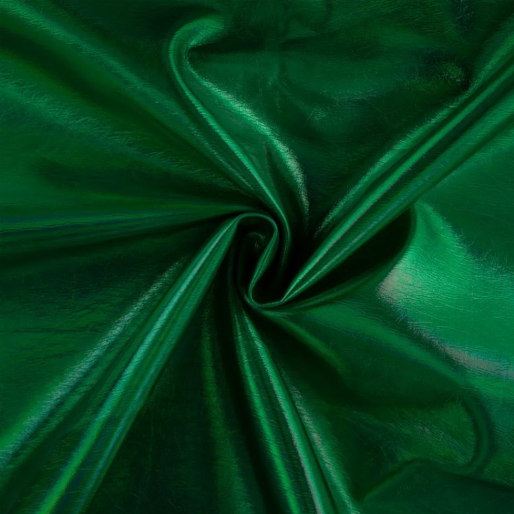 Tissu simili cuir irisé vert