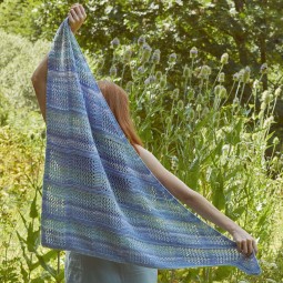 Kit de tricot - Châle Celina - Secret garden