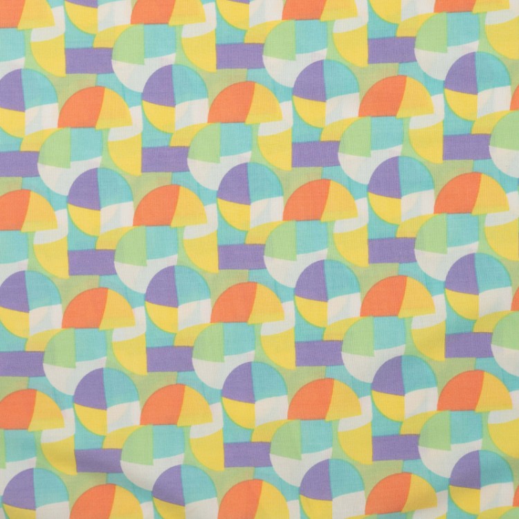 Voile Coton Rayonne - Broken circles dusty mint