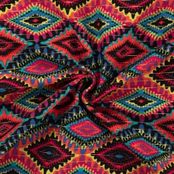 Tissu voile de coton - Masaic Cyclam