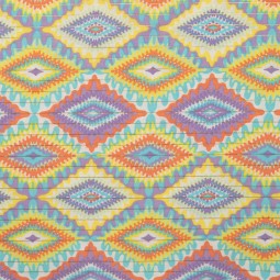 Tissu voile de coton - Mosaic dusty mint