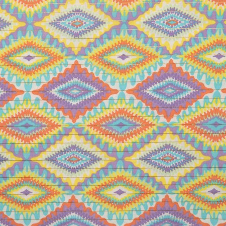 Tissu voile de coton - Mosaic dusty mint