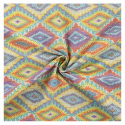 Tissu voile de coton - Mosaic dusty mint