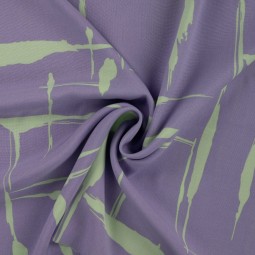 Tissu viscose - Paint stripes dusty mint