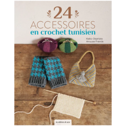 Livre - 24 accessoires en crochet tunisien