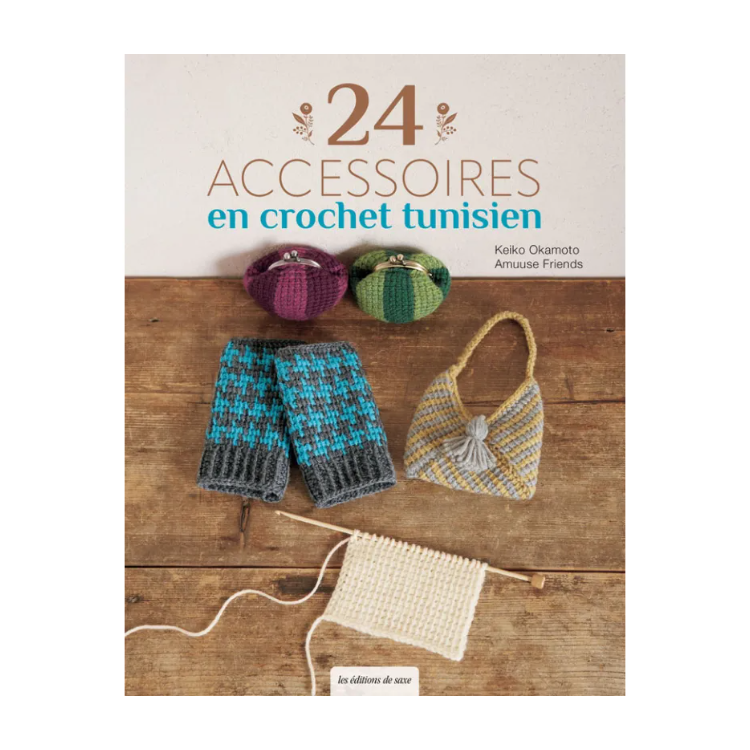 Livre - 24 accessoires en crochet tunisien