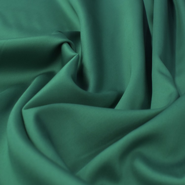 Tissu coton uni satiné vert