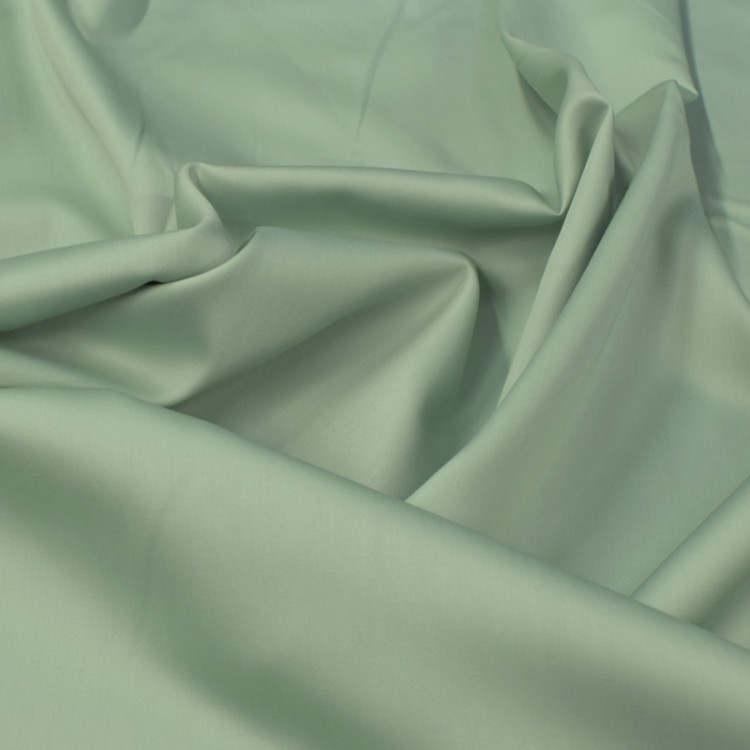 Tissu coton uni satiné Vert d'eau