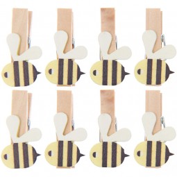 Pince en bois abeille