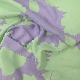 Tissu viscose - Big flower amande