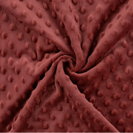 Tissu minky - Dots Aubergine