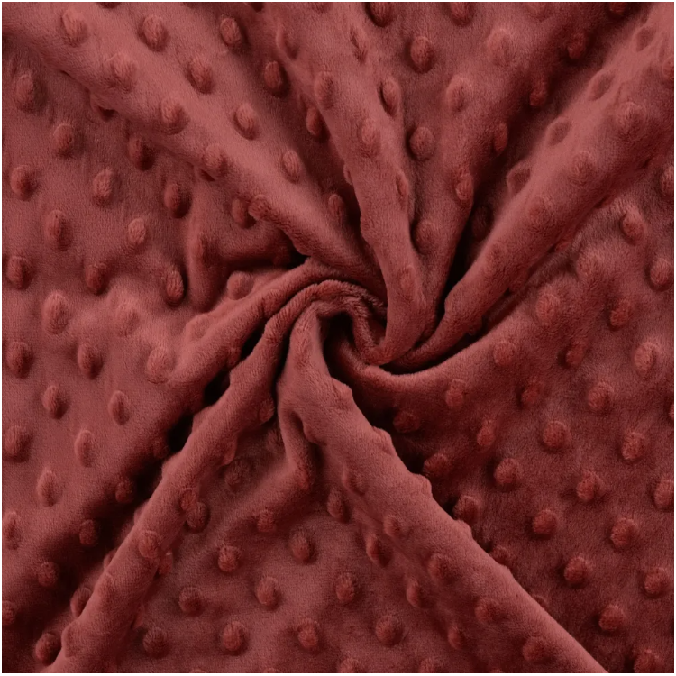 Tissu minky - Dots Aubergine