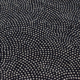 Tissu japonais coton épais - Samehada vagues pointillées