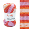 Le bambou de Katia : Couleurs - 105 Rose, rouge, orange