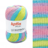 Le bambou de Katia : Couleurs - 101 Pistache, vert fluo, turquoise, rose