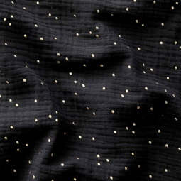 Tissu double gaze - Pimiz noir