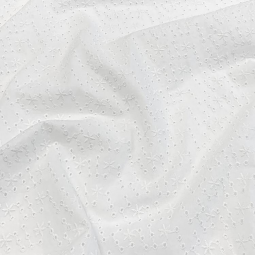 Tissu Broderie Anglaise - Etoile blanc