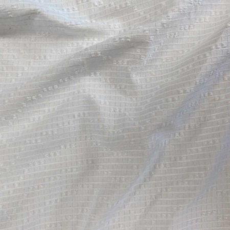 Tissu coton - Dobby blanc