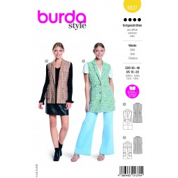 Patron Burda 5827 - Gilet à col, sans manches