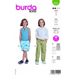 Patron Burda 9224 - Pantalon cargo et short