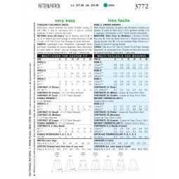 Patron Butterick 3772 - Robe trapèze pour enfant