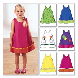 Patron Butterick 3772 - Robe trapèze pour enfant