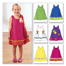 Patron Butterick 3772 - Robe trapèze pour enfant